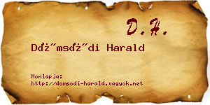 Dömsödi Harald névjegykártya